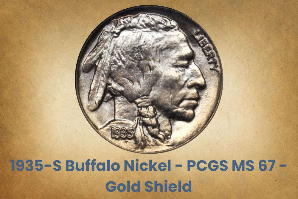 1935-S Buffalo Nickel - PCGS MS 67 - Gold Shield