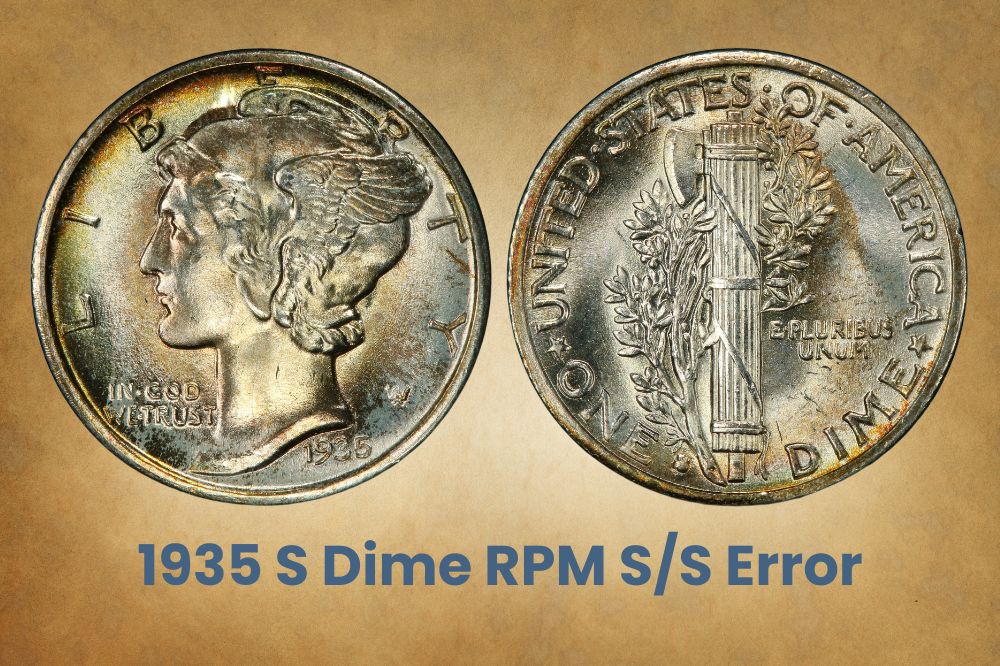 1935 S Dime RPM S/S Error