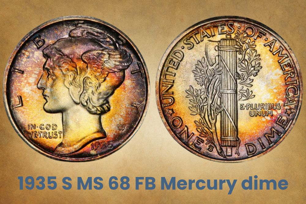 1935 S MS 68 FB Mercury dime