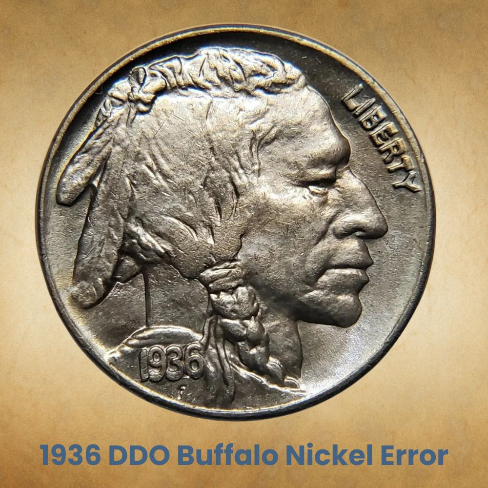 1936 DDO Buffalo Nickel Error