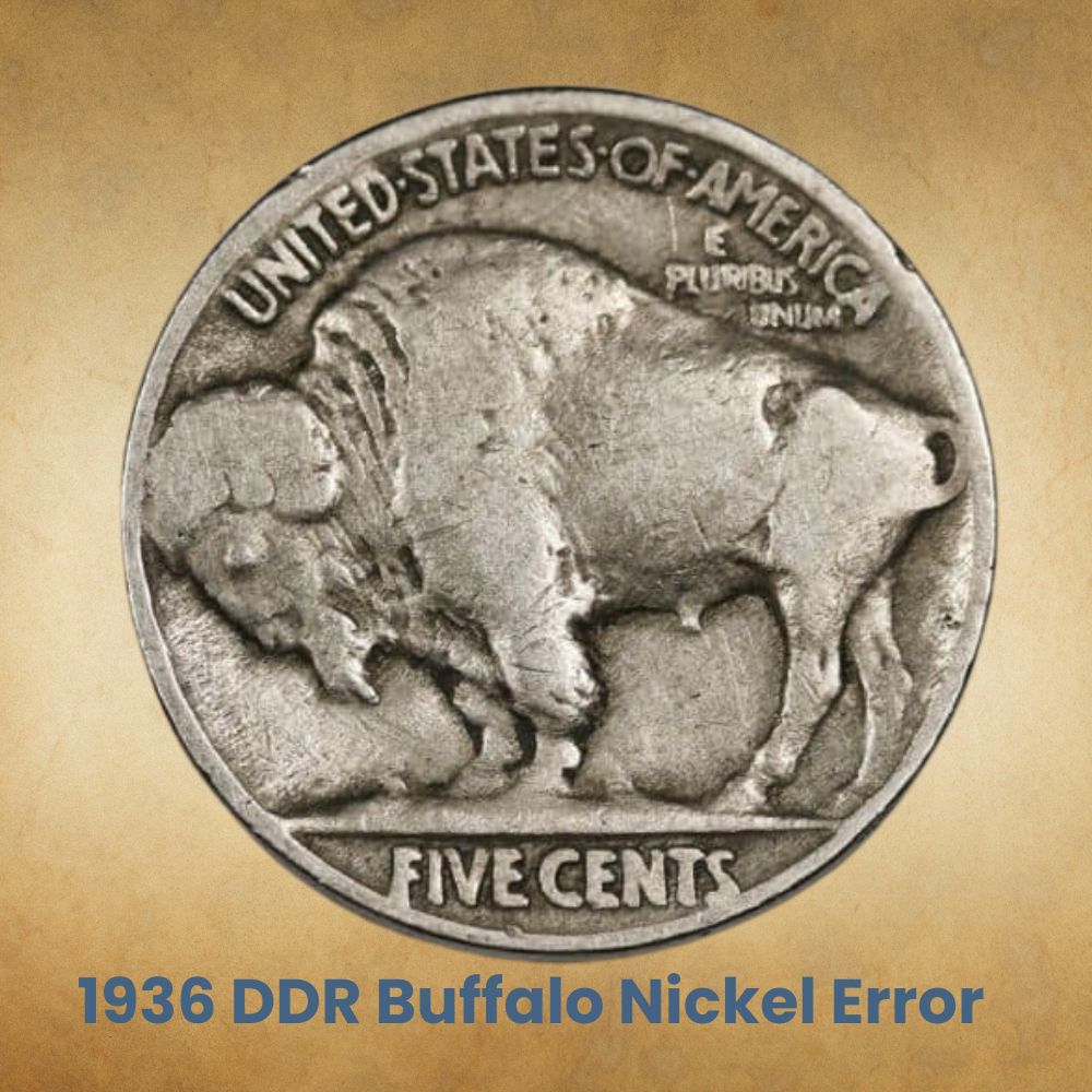 1936 DDR Buffalo Nickel Error