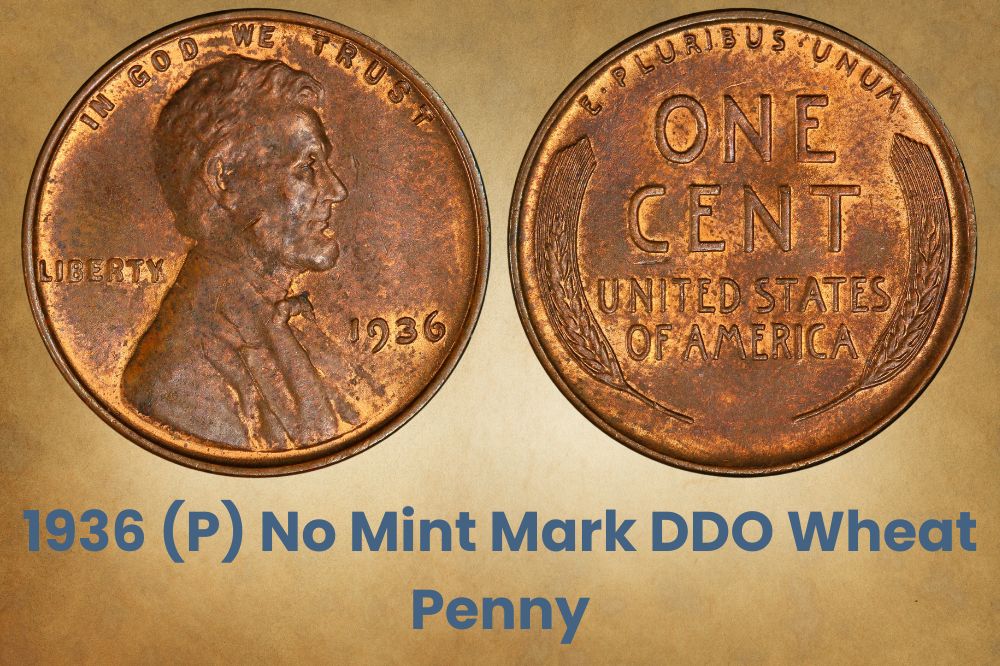 1936 (P) No Mint Mark DDO Wheat Penny