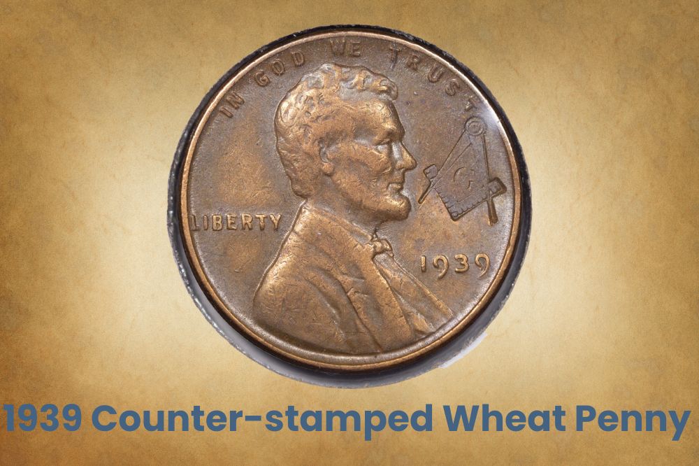 1939 Counter-stamped Wheat Penny 