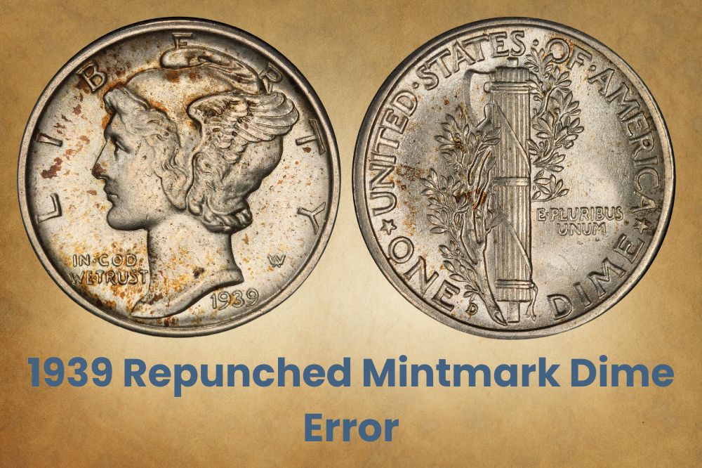 1939 Repunched Mintmark Dime Error