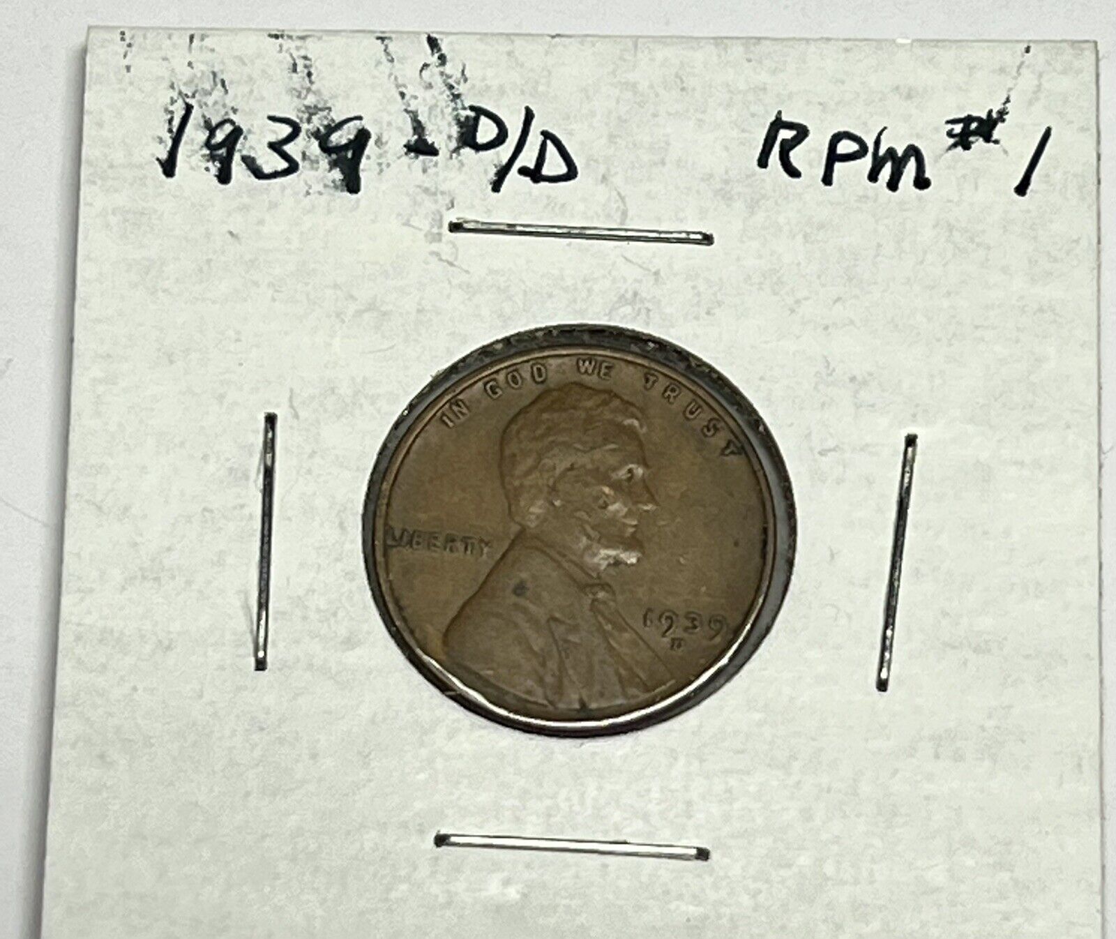 Penny with the re-punched mint mark