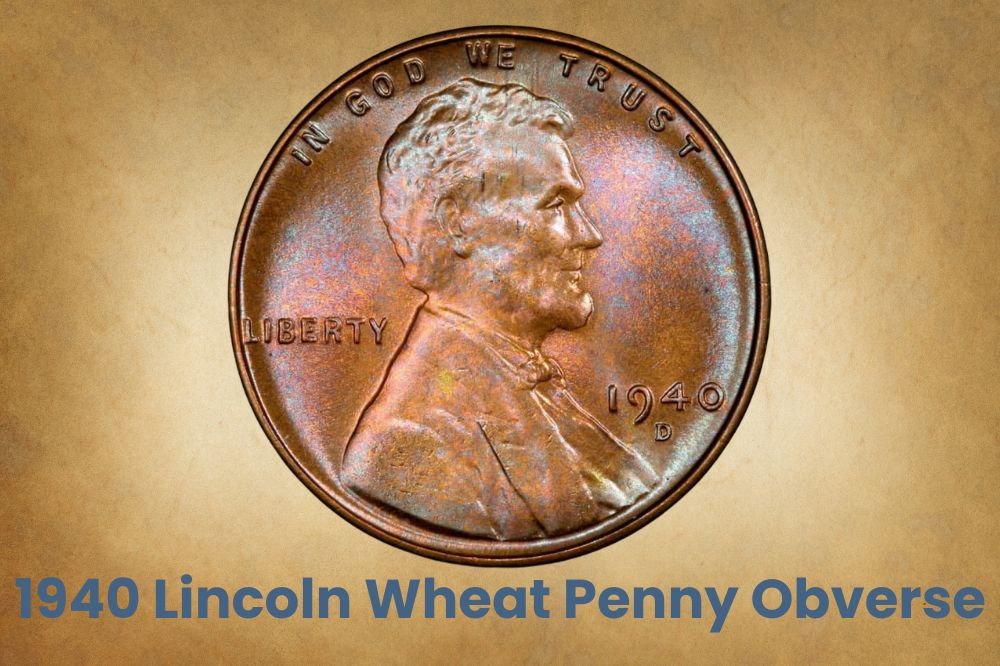 1940 One Cent Lincoln Wheat Penny, No Mint Mark, Error At ST In Trust,Pock  Marks