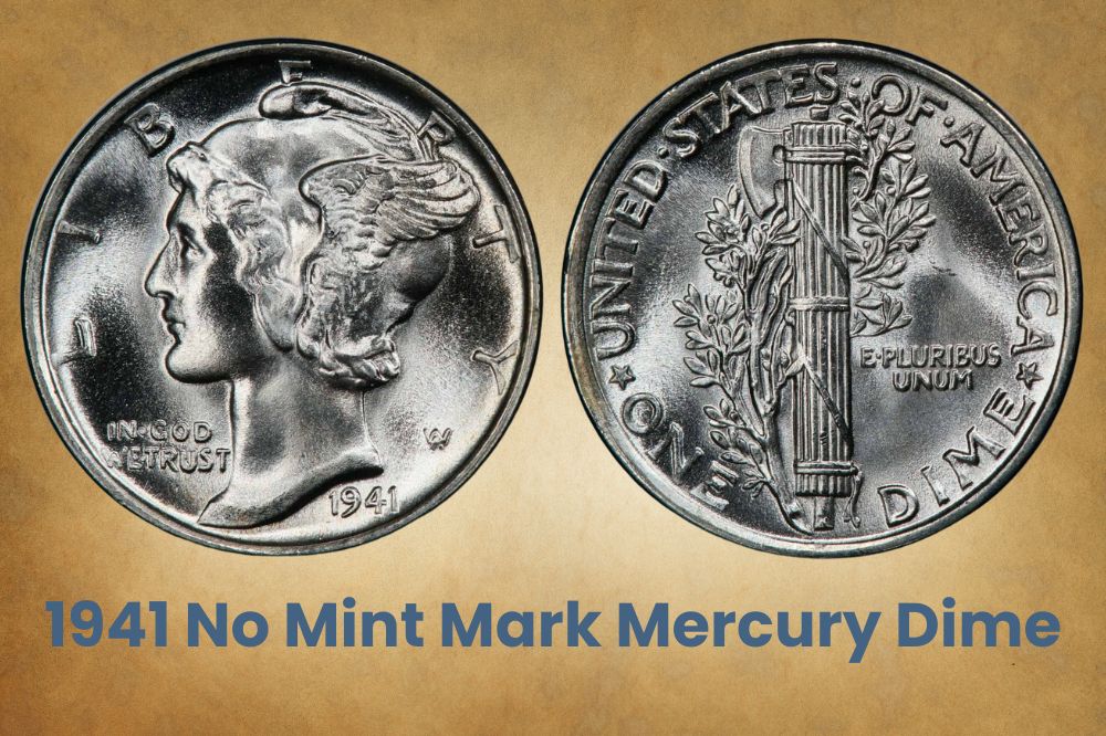 1941 No Mint mark Mercury dime