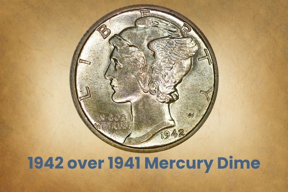 1942 over 1941 Mercury Dime