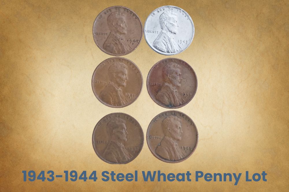 1943-1944 Steel Wheat Penny Lot