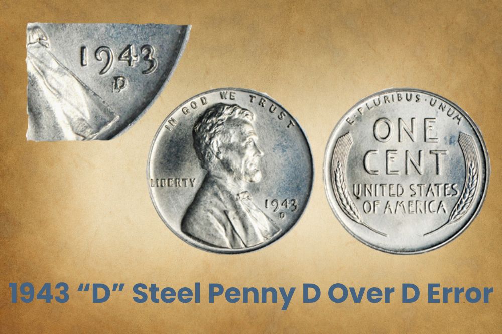 1943 “D” Steel Penny D Over D Error