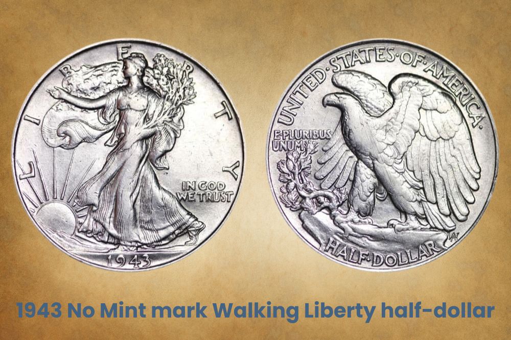 1943 No Mint mark Walking Liberty half-dollar