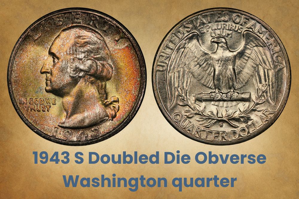 1943 S Doubled Die Obverse Washington quarter