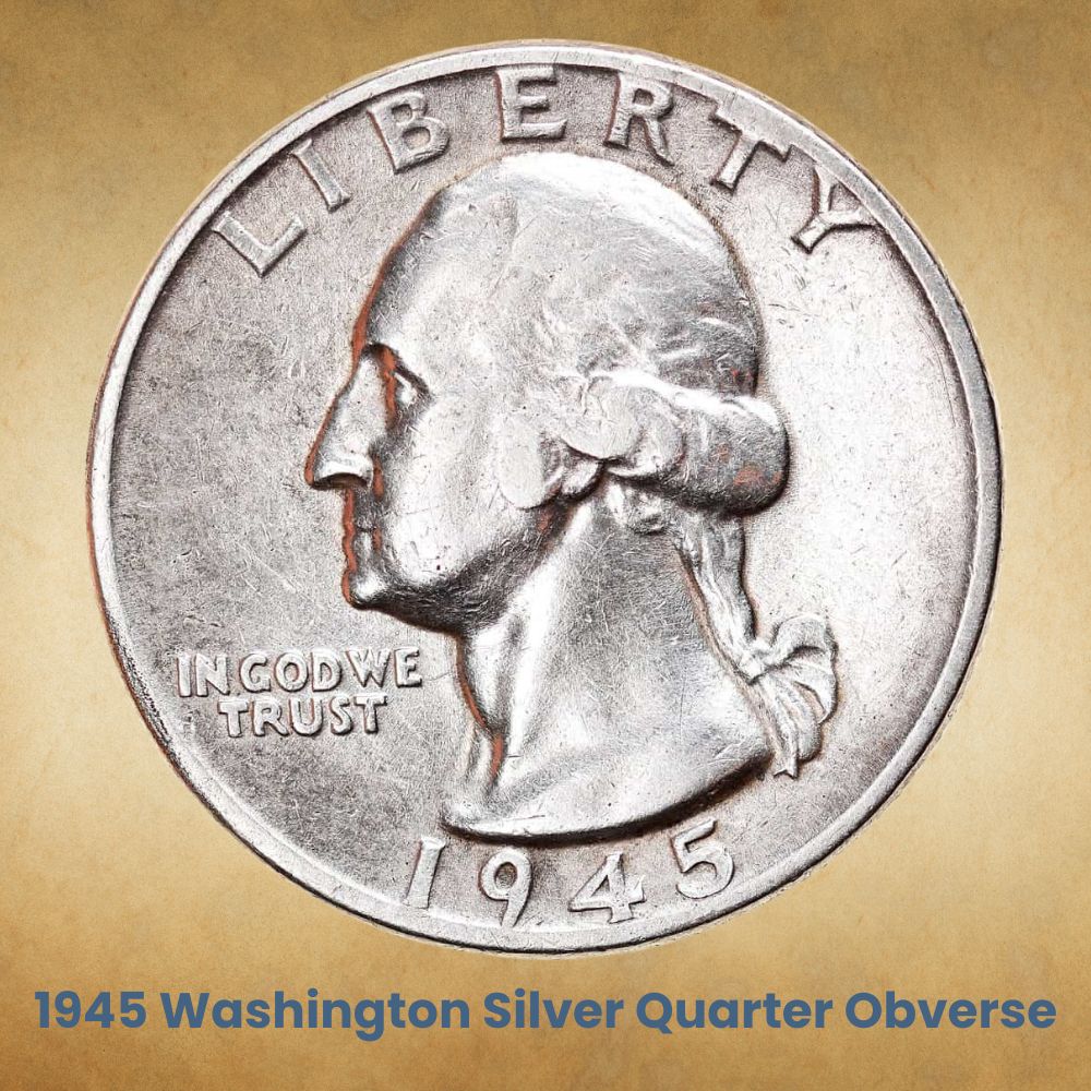 1945 Washington silver quarter obverse