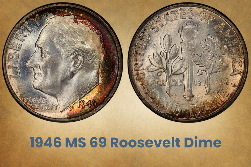1946 MS 69 Roosevelt Dime