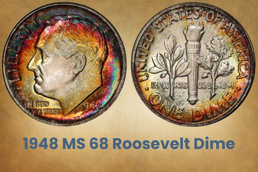 1948 MS 68 Roosevelt Dime