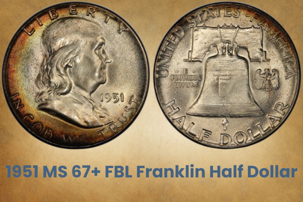 1951 MS 67+ FBL Franklin Half Dollar