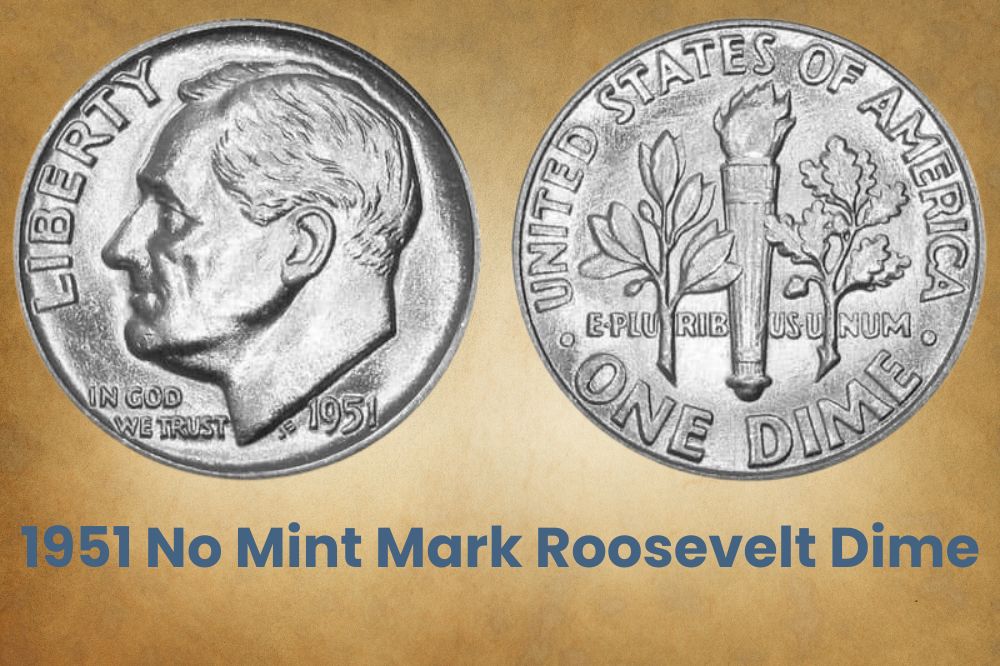 1951 No Mint Mark Roosevelt Dime