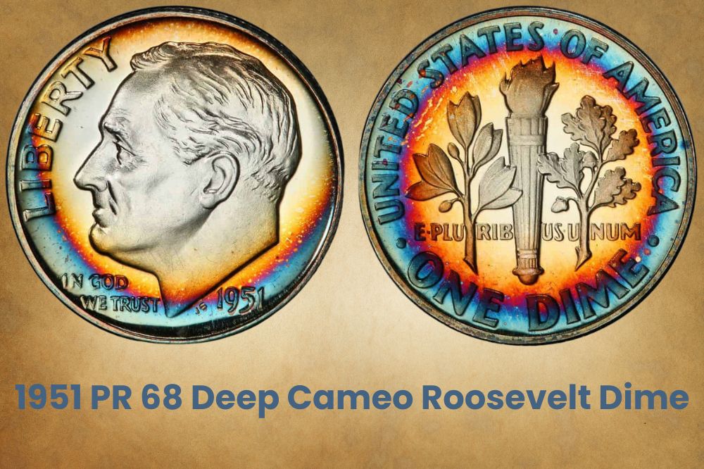 1951 PR 68 Deep Cameo Roosevelt Dime