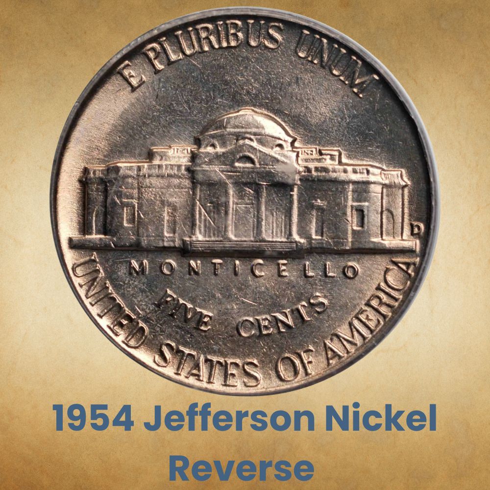 1954 Jefferson Nickel Reverse 