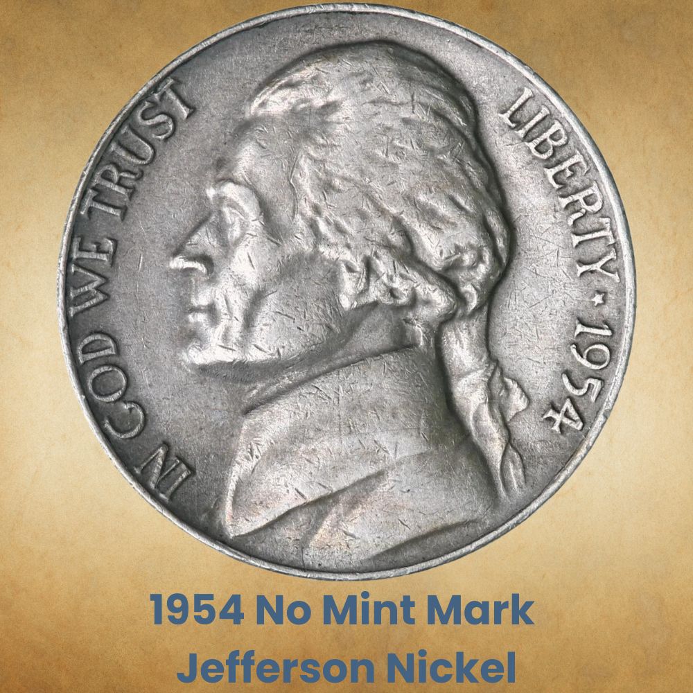 1954 No Mint Mark Jefferson Nickel