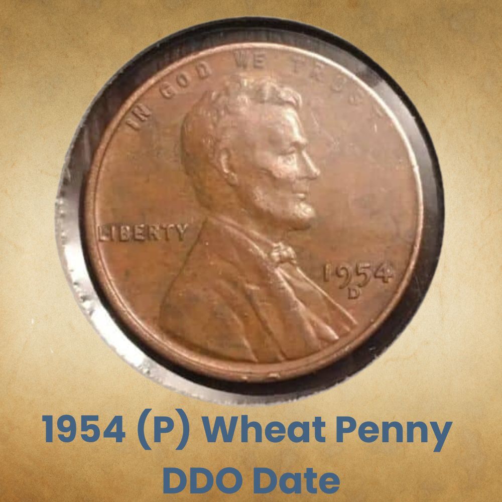 1954 (P) Wheat Penny DDO Date