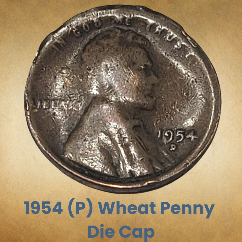1954 (P) Wheat Penny Die Cap