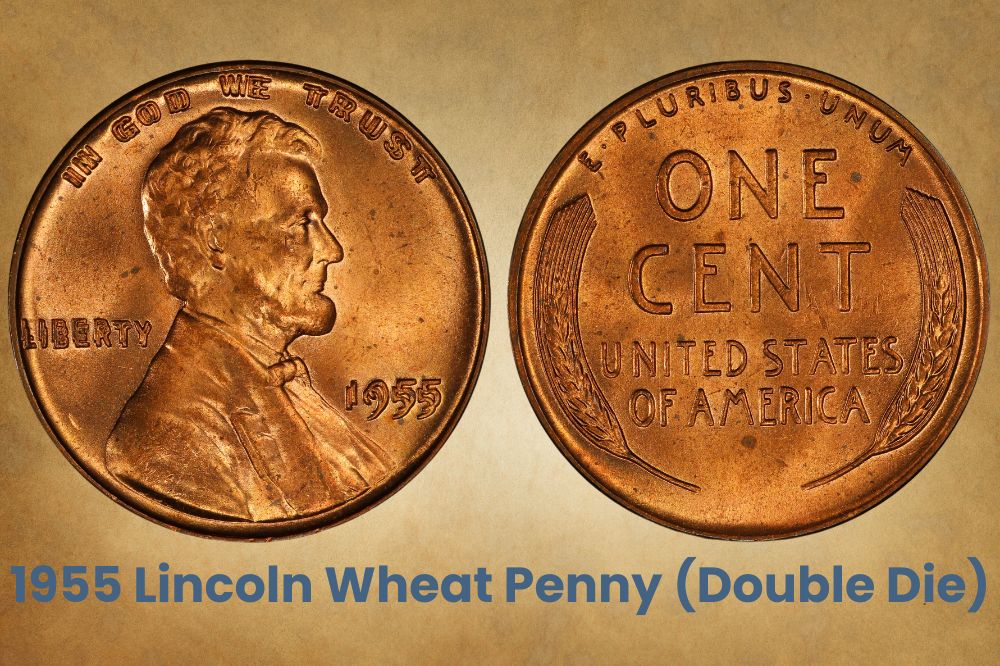 1955 Lincoln Wheat Penny (Double Die)