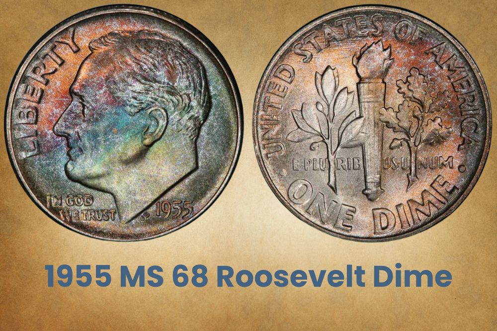 1955 MS 68 Roosevelt Dime