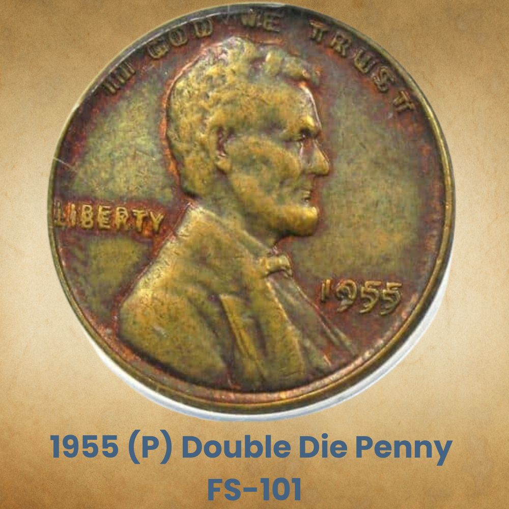 1955 (P) Double Die Penny FS-101
