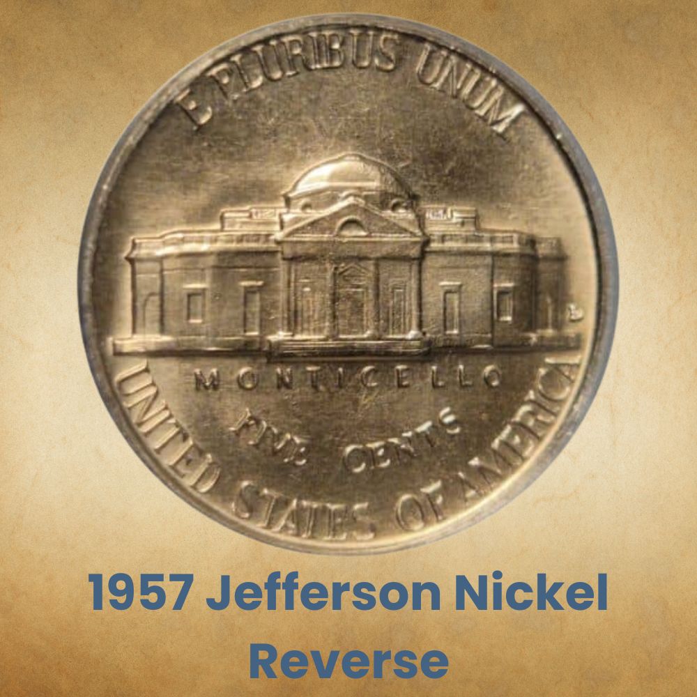 1957 Jefferson Nickel Reverse