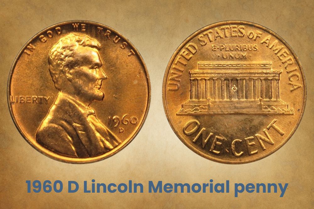 1960 D Lincoln Memorial penny