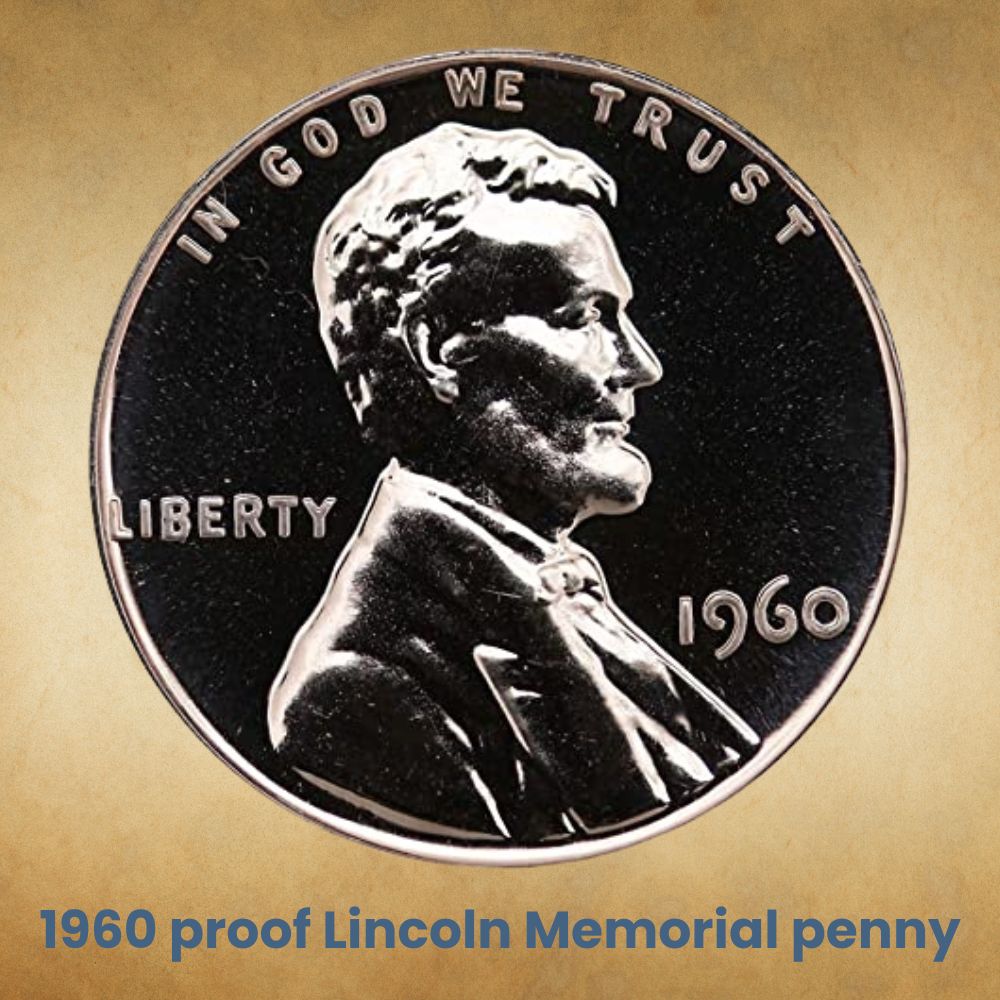 1960 proof Lincoln Memorial penny