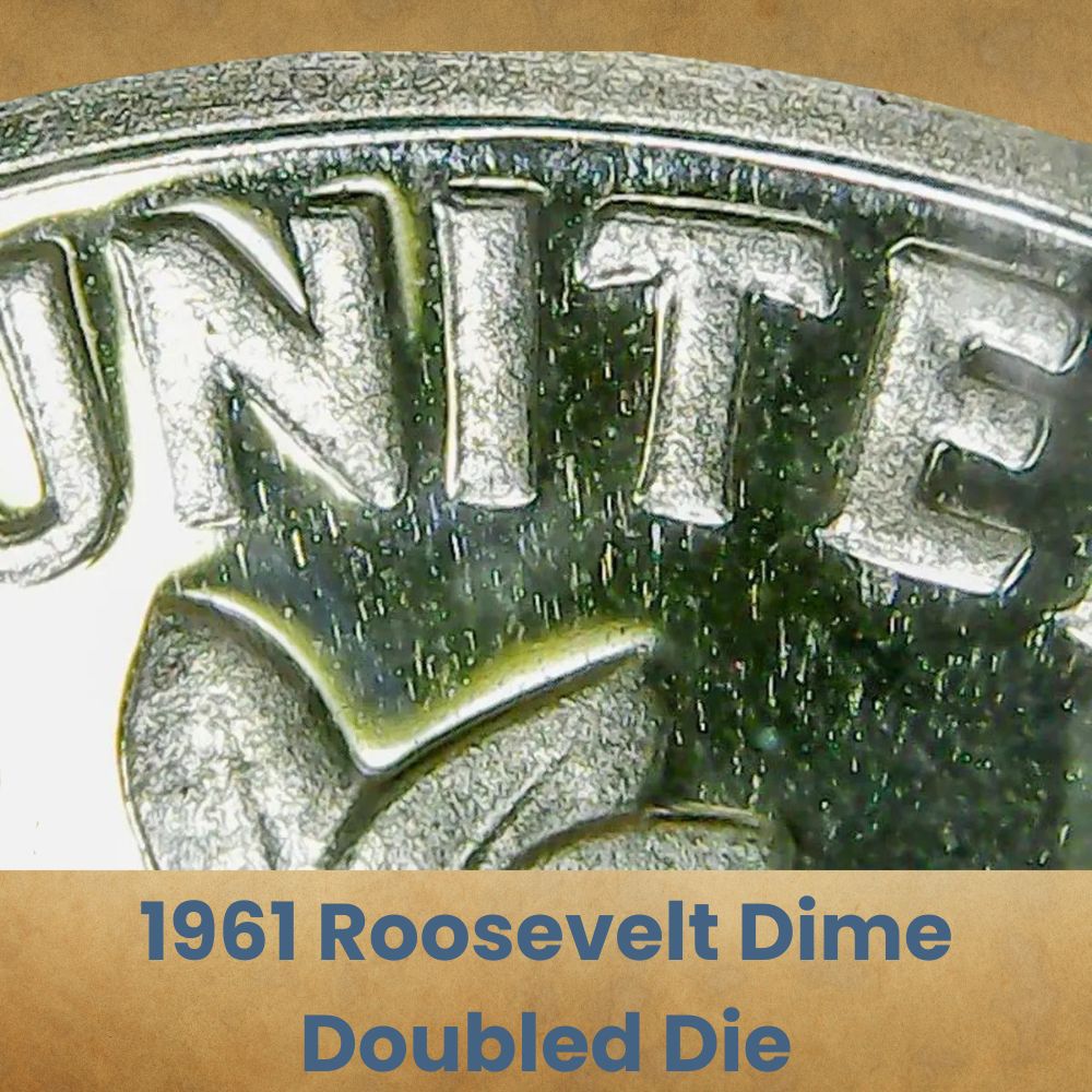 1961 Roosevelt Dime Doubled Die