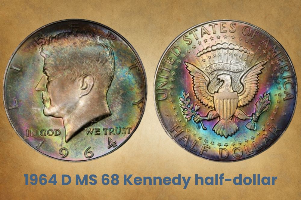 1964 D MS 68 Kennedy half-dollar