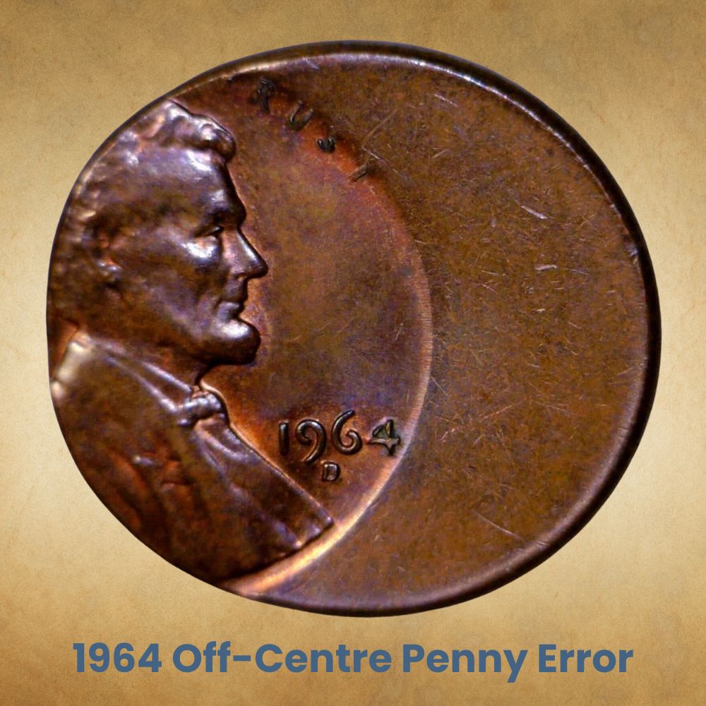 1964 Off-Centre Penny Error
