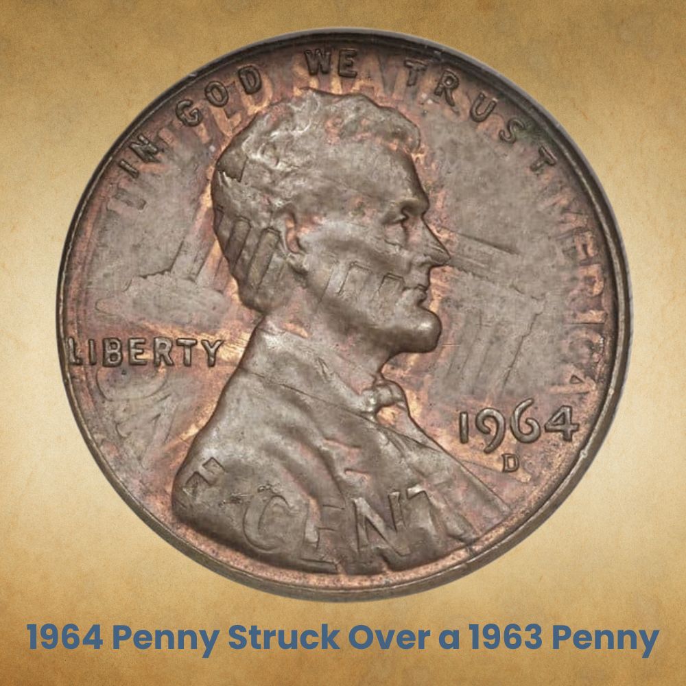 1964 Penny Struck Over a 1963 Penny