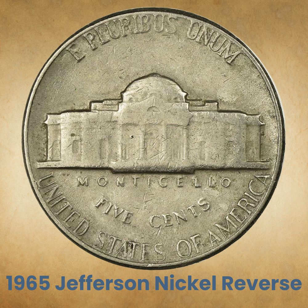 1965 Jefferson Nickel Reverse