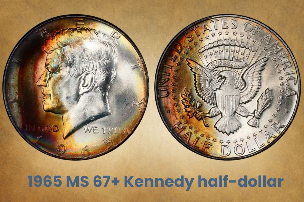 1965 MS 67+ Kennedy half-dollar