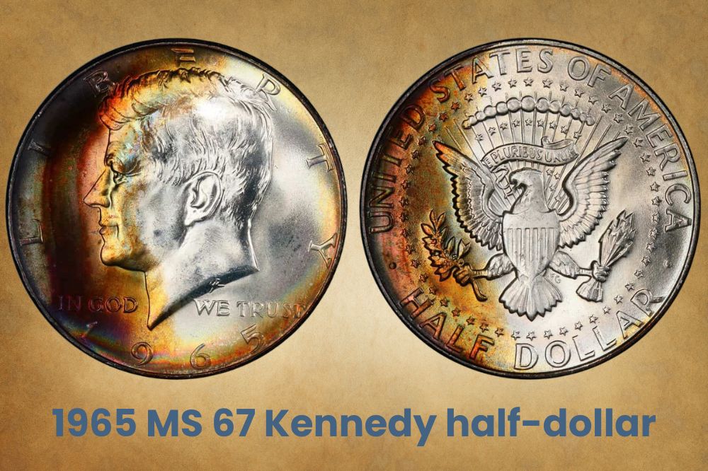 1965 MS 67 Kennedy half-dollar