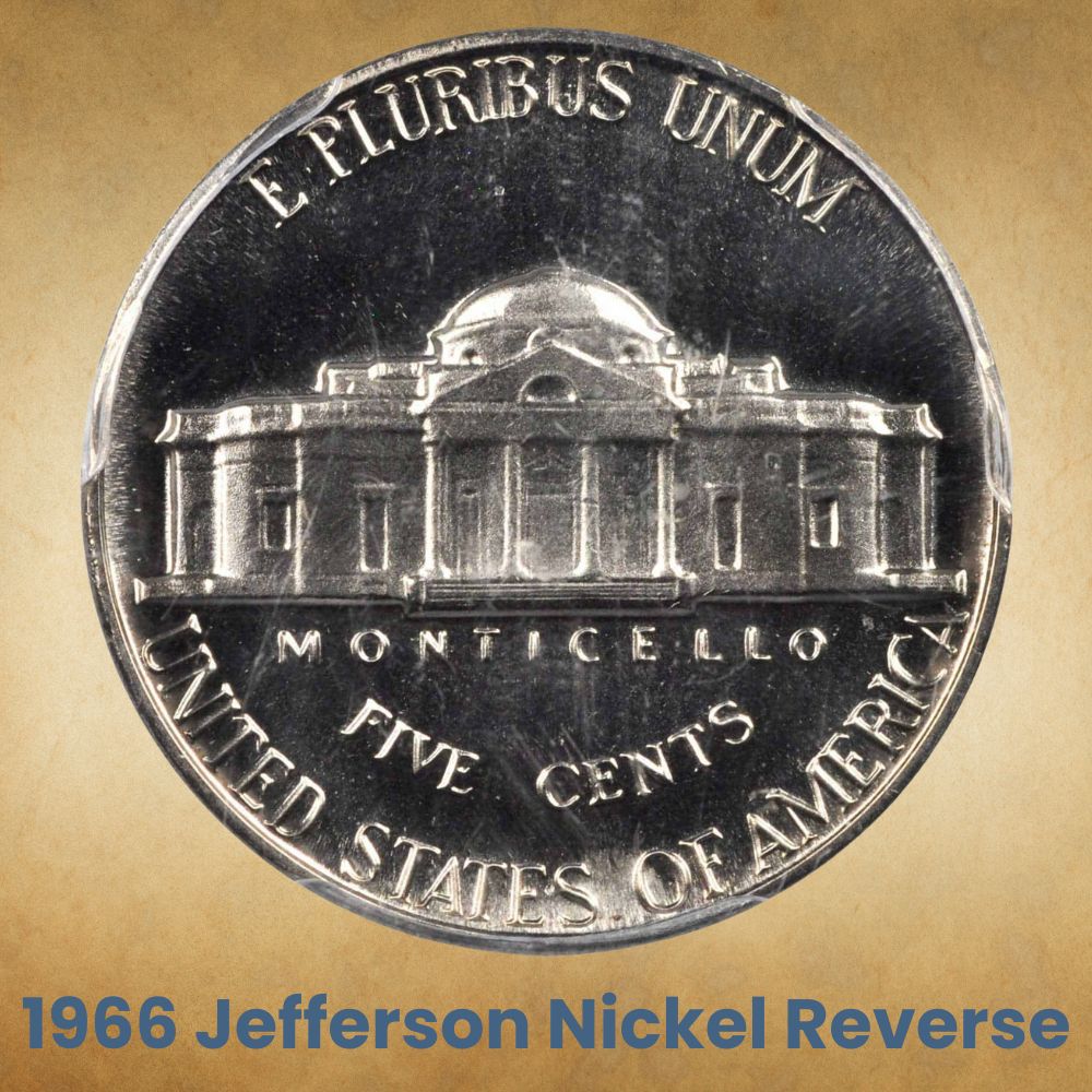 1966 Jefferson Nickel Reverse