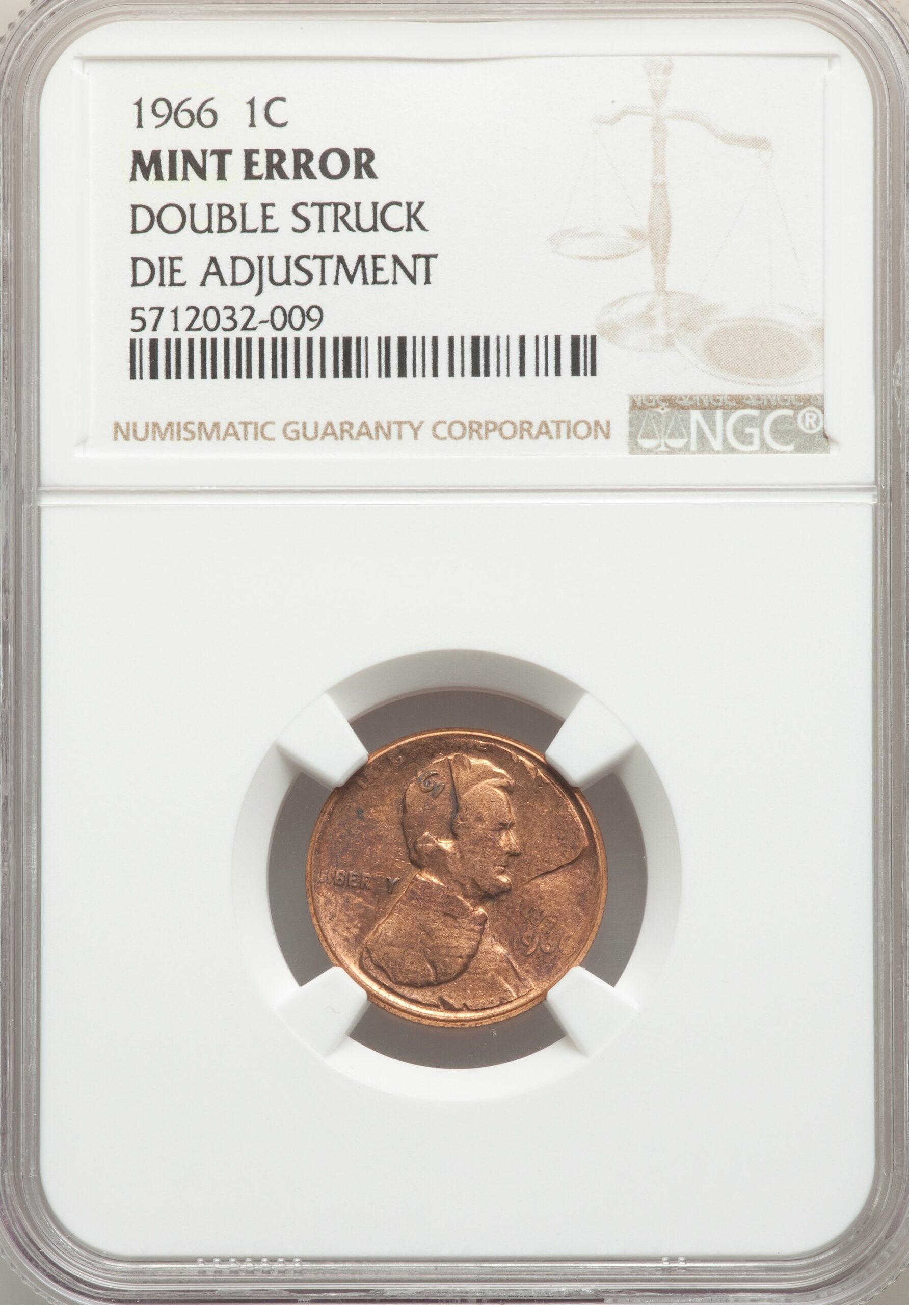 1966 Penny Double Struck and Die Adjustment