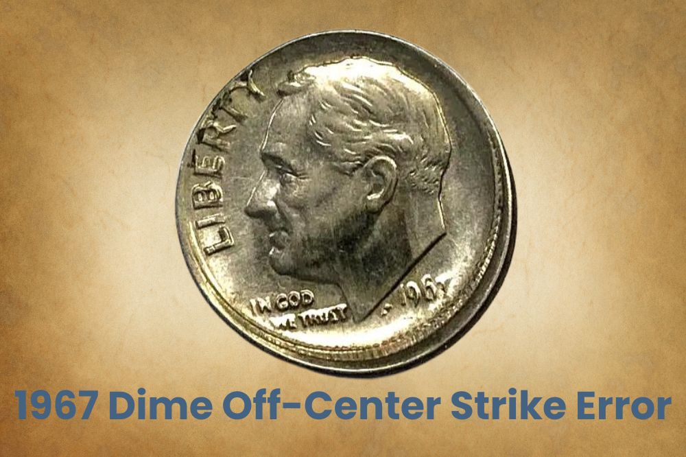 1967 Dime Off-Center Strike Error