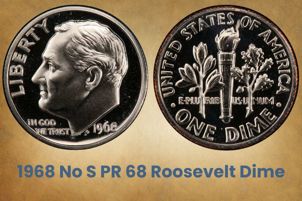 1968 No S PR 68 Roosevelt Dime