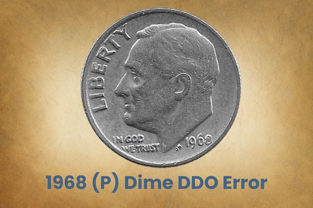 1968 (P) Dime DDO Error