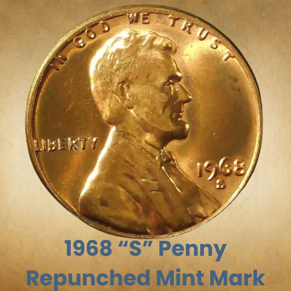 1968 “S” Penny Repunched Mint Mark