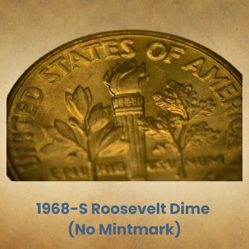 1968-S Roosevelt Dime (No Mintmark)