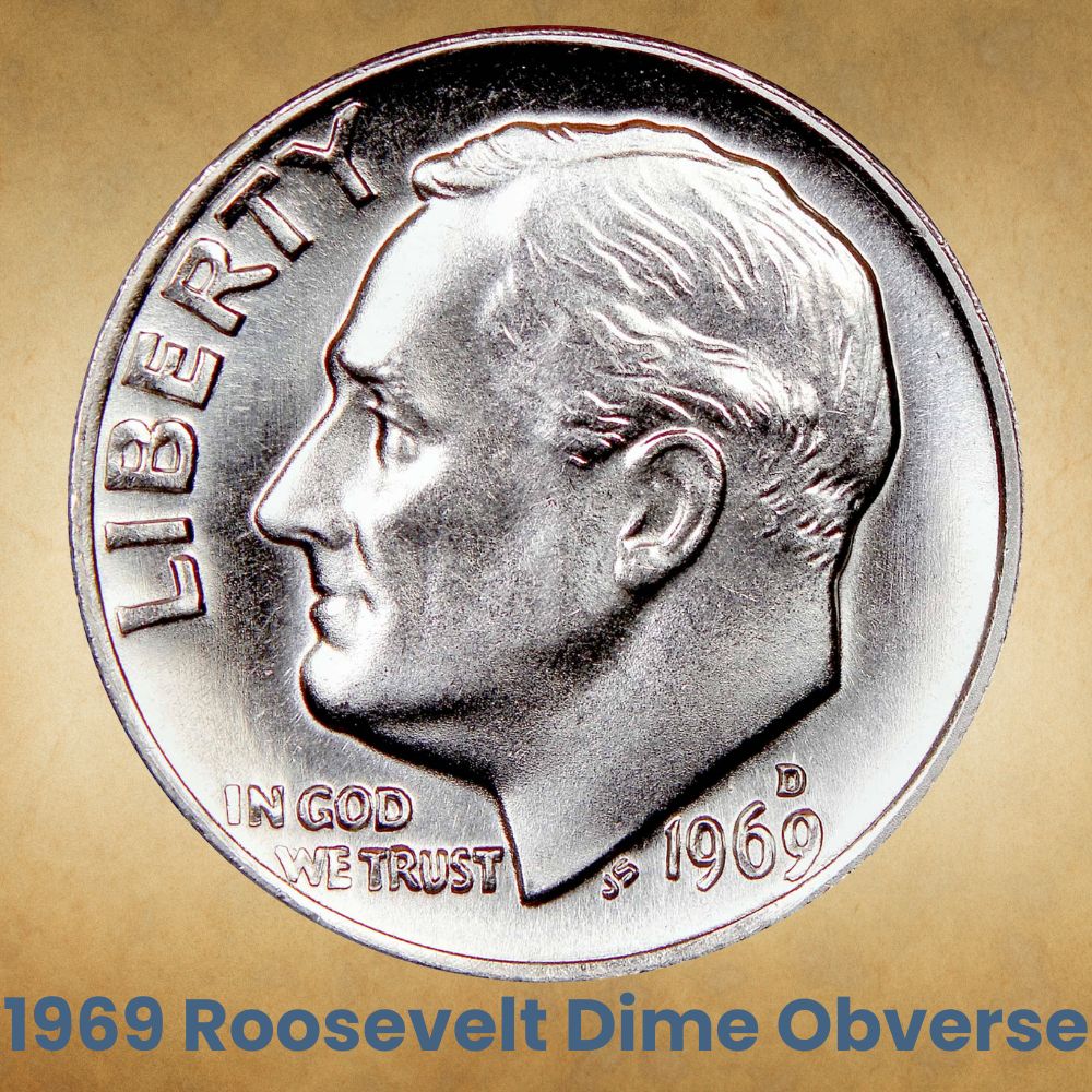 1969 Roosevelt Dime Obverse
