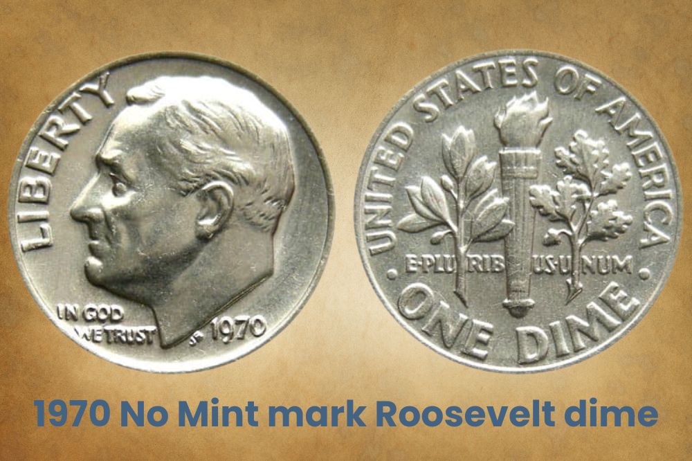 1970 No Mint mark Roosevelt dime