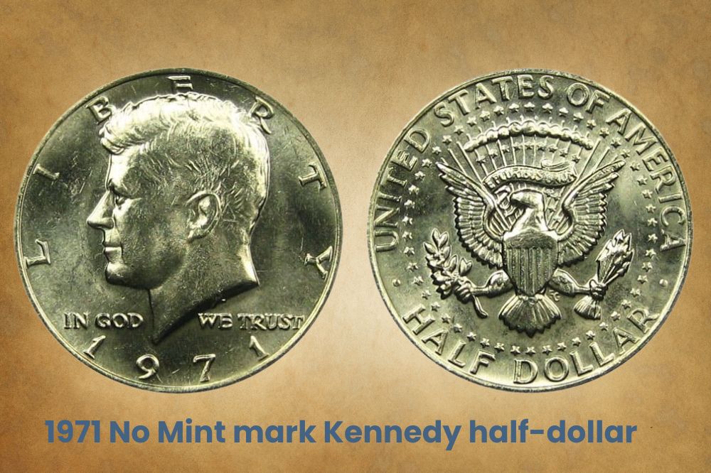 1971 No Mint mark Kennedy half-dollar