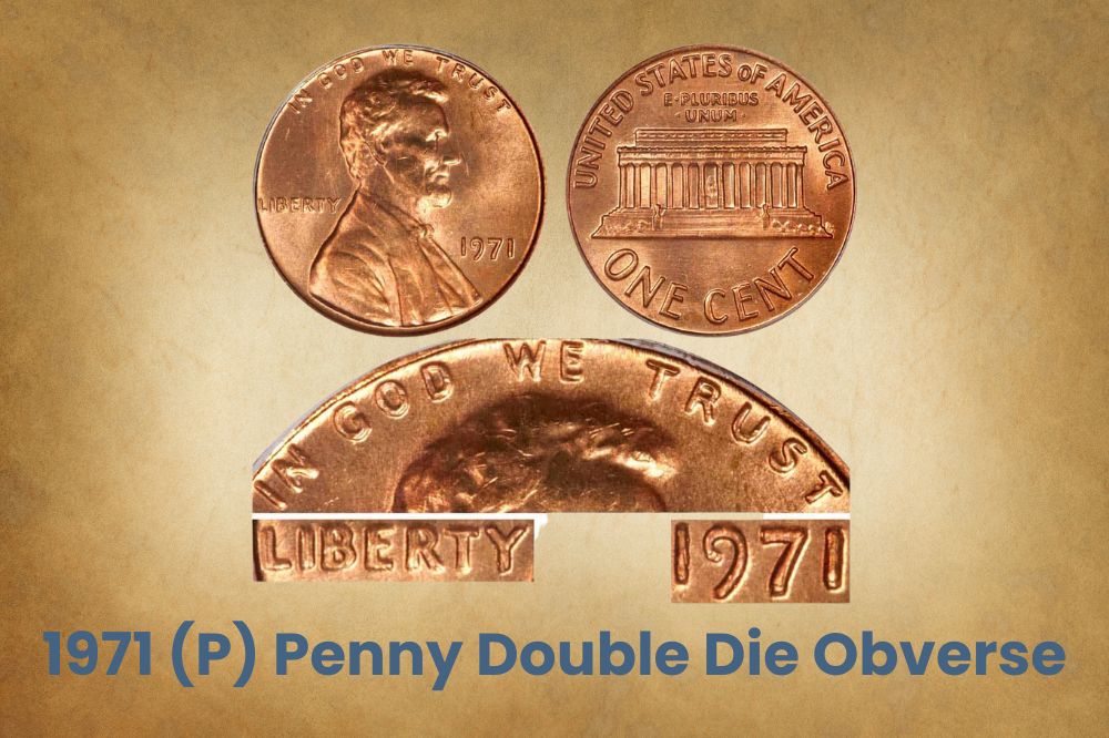 1971 (P) Penny Double Die Obverse